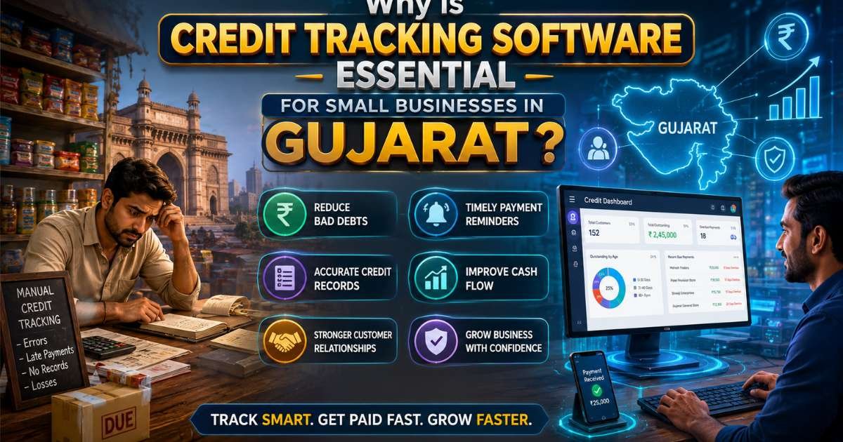 Why is credit tracking software essential for small businesses in Gujarat?